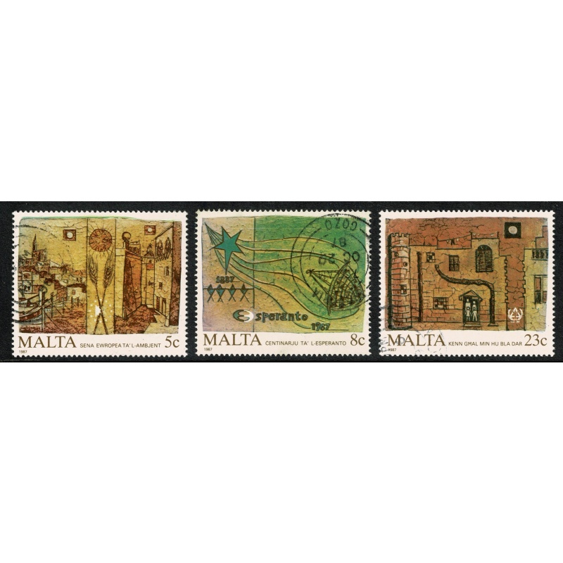 Malta. 1987 Anniversaries & Events. Set of 3 values. Fine Used. SG 806-808