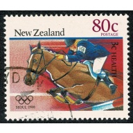 New Zealand. 1988 Health Stamps. Olympic Games 80c + 3c. Fine used. SG 1478