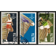 Malta. 1980 Olympic Games, Seoul.. Set of 3 values. Fine Used. SG 836-838