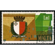 Malta. 1989 New State Arms £1 Fine Used. SG 848