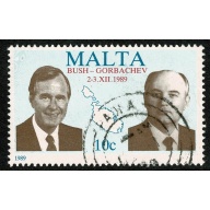 Malta. 1989 USA-USSR Summit 10c. Used. SG 863