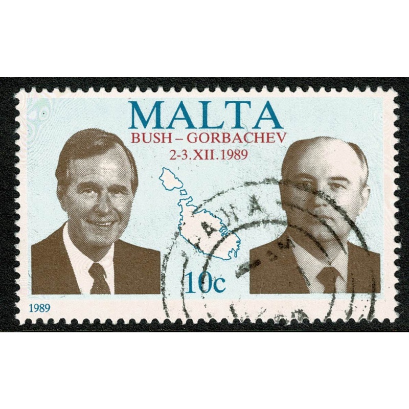 Malta. 1989 USA-USSR Summit 10c. Used. SG 863