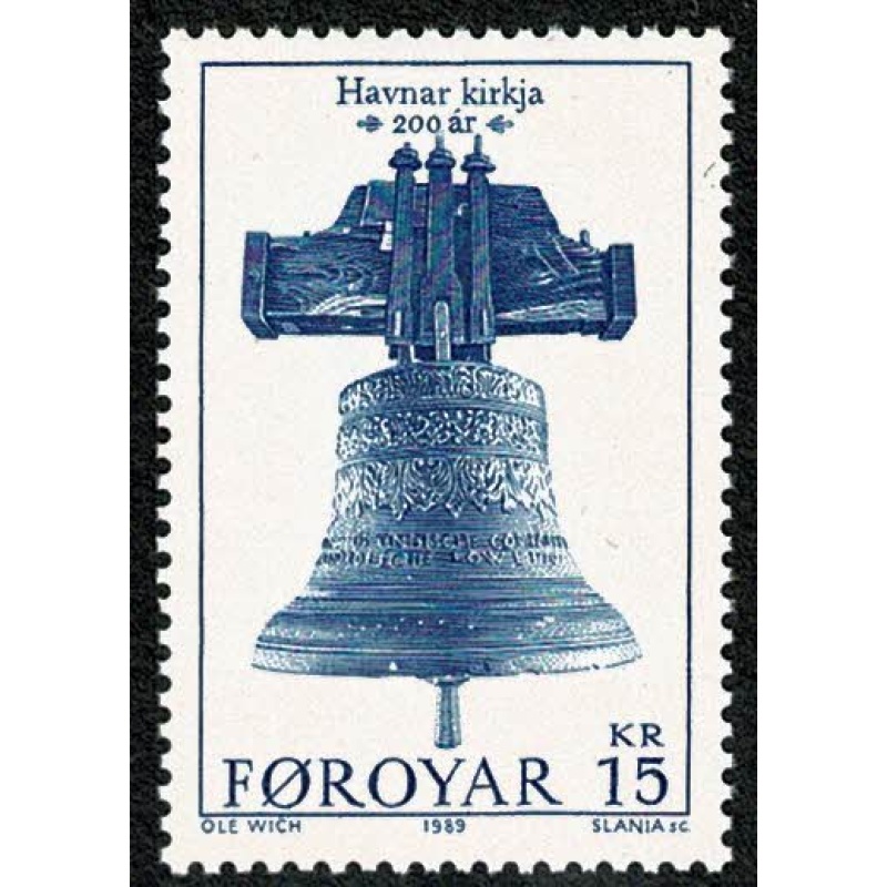 Faroes. 1989 Bicentenary Torshavn Church 15k value. Unmounted Mint. SG 176