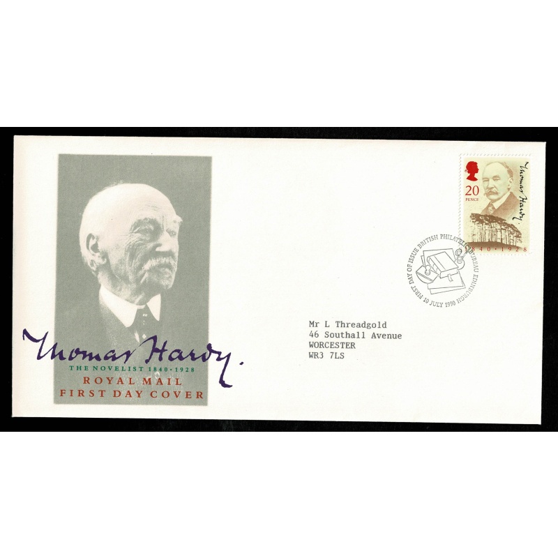 1990 Thomas Hardy. Philatelic Bureau FDI Handstamp.