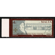 Malta. 1990 British Authors 4c Fine used. SG 870