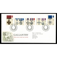 1990 Gallantry Awards. Philatelic Bureau FDI Handstamp.