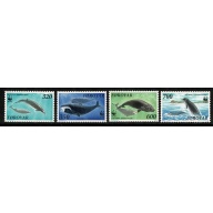 Faroes. 1990 Whales. Set of 4 values. Unmounted Mint. SG 196-199