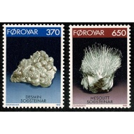 Faroes. 1992 Minerals. Set of 2 values. Unmounted Mint. SG 229-230