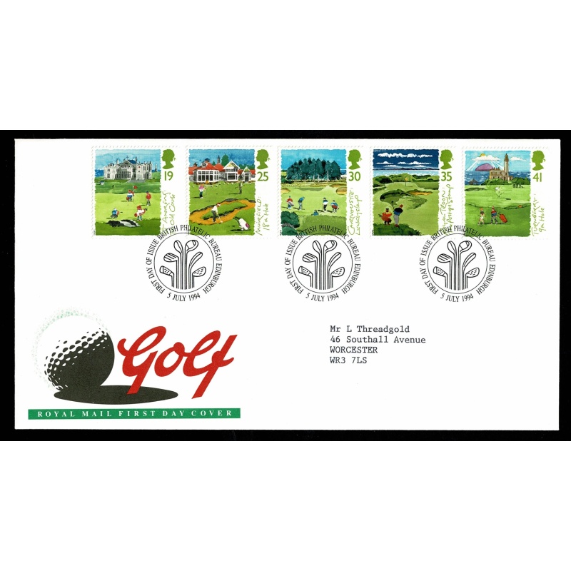 1994 Scottish Golf Courses. Philatelic Bureau FDI Handstamp.