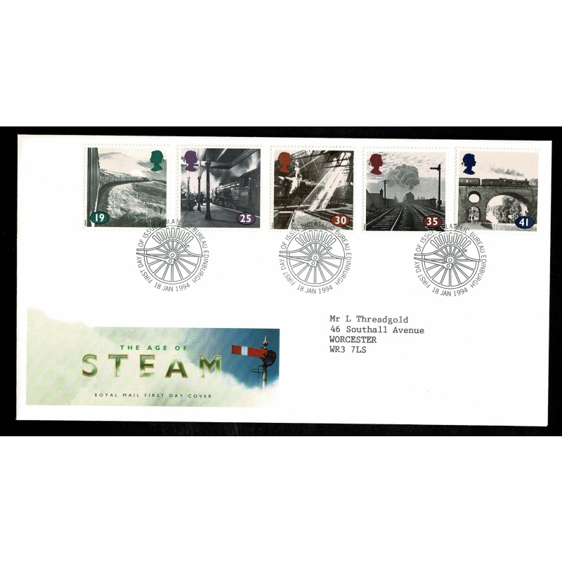 1994 The Age of Steam Railway Philatelic Bureau FDI Handstamp. 18th January 1994