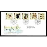 1996 Wildfowl * Wetlands Trust FDC. Set of 5 values. Philatelic Bureau Handstamp.