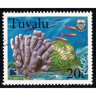 Tuvalu. 1998 Coral Reef Life 20c. Used single. SG 822