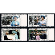 Tuvalu. 1999 Queen Mother's Century. UM set 4 values. SG 846-849. SPECIMEN overprint