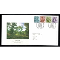 England. 2nd, 1st, E, 65p Pictorial Regionals. "Philatelic Bureau" FDI Handstamp. 23rd April 2001