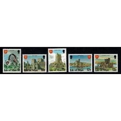 Isle of Man. 1978 Landmarks. Set of 13 values ½p - 16p. SG 111-123. Unmounted mint.