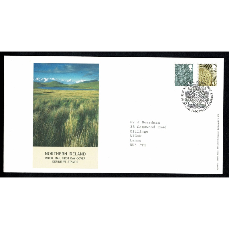 Set of 4 covers for regions. 60p, 97p Pictorial Regionals. "Tallents House" FDI Handstamp. 30th March 2010