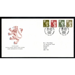 Set of 3 covers for regions. 19p, 25p, 30p, 41p Machin Regionals. "Philatelic Bureau" FDI Handstamp. 7th December 1993