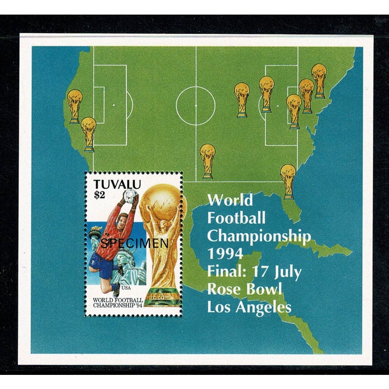 Tuvalu. 1994 World Cup. Miniature Sheet. SG MS706. SPECIMEN overprint