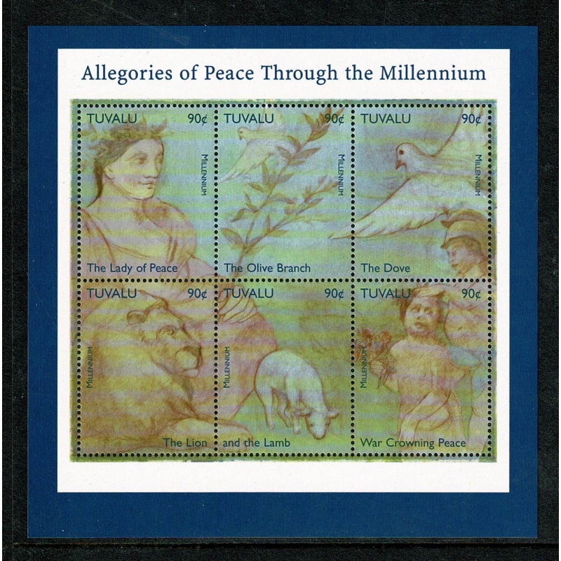 Tuvalu. 1999 New Millennium. Allegories of Peace Miniature Sheet. SG MS871.