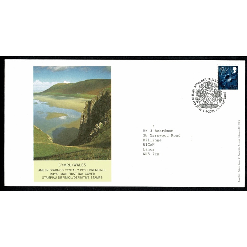 Set of 4 covers for regions. 42p  Pictorial Regionals. "Tallents House" FDI Handstamp. 5th April 2005